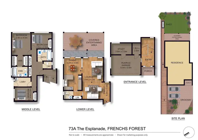Floorplan of Homely townhouse listing, 73a The Esplanade, Frenchs Forest NSW 2086