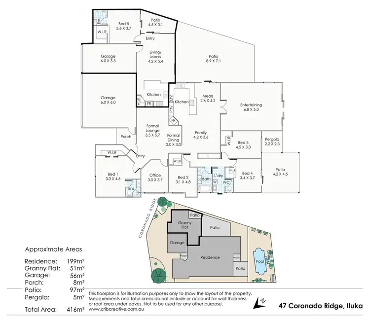 Floorplan of Homely house listing, 47 Coronado Ridge, Iluka WA 6028