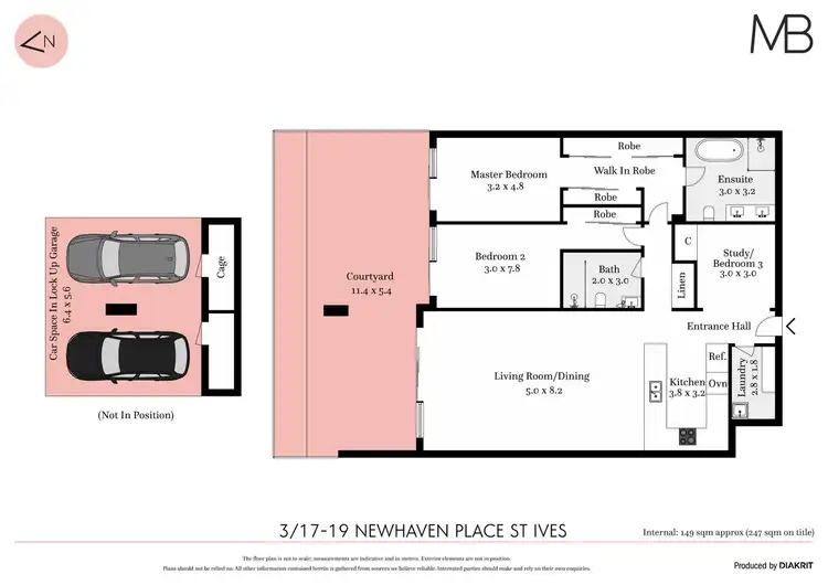 Floorplan of Homely apartment listing, 3/17-19 Newhaven Place, St Ives NSW 2075