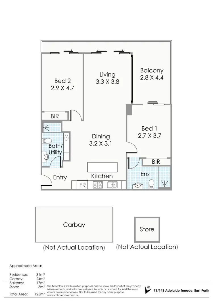 Floorplan of Homely apartment listing, 71/148 Adelaide Terrace, East Perth WA 6004