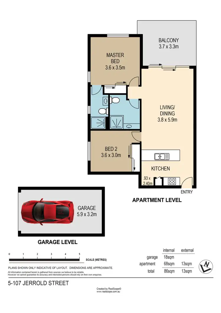 Floorplan of Homely apartment listing, 5/107 Jerrold Street, Sherwood QLD 4075