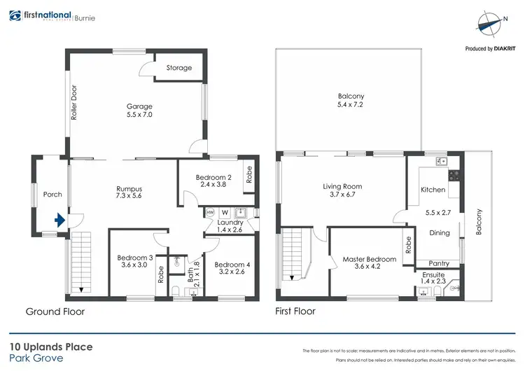 Floorplan of Homely house listing, 10 Uplands Place, Park Grove TAS 7320