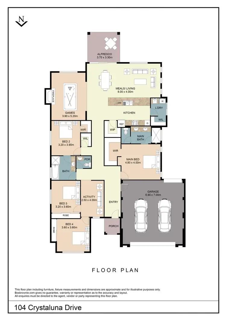 Floorplan of Homely house listing, 104 Crystaluna Drive, Golden Bay WA 6174