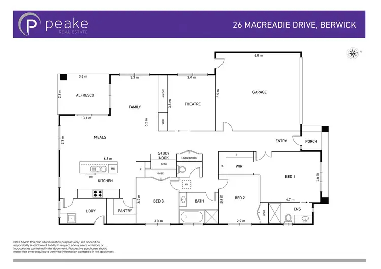 Floorplan of Homely house listing, 26 Macreadie Drive, Berwick VIC 3806