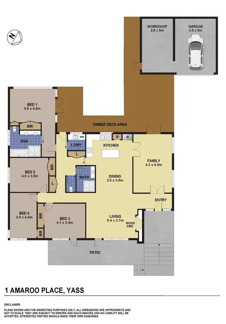Floorplan of Homely house listing, 1 Amaroo Place, Yass NSW 2582