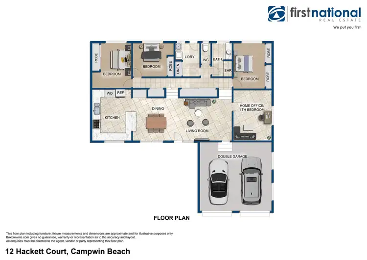 Floorplan of Homely house listing, 12 Hackett Court, Campwin Beach QLD 4737