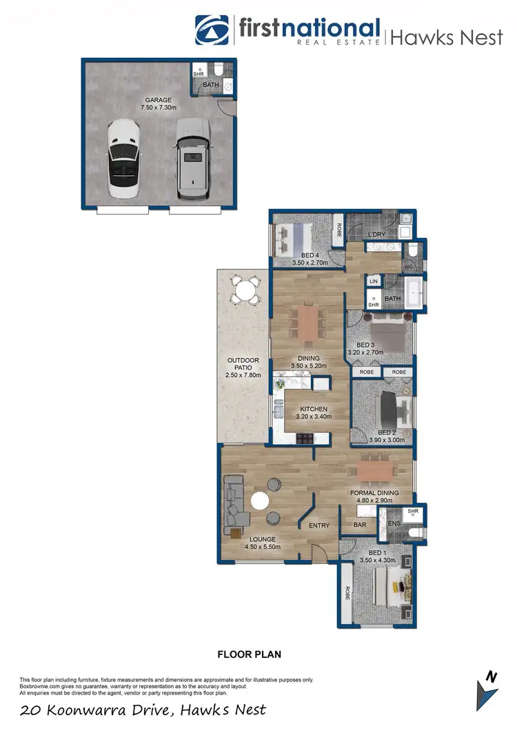 Floorplan of Homely house listing, 20 Koonwarra Drive, Hawks Nest NSW 2324