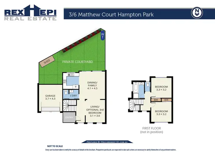 Floorplan of Homely unit listing, Unit 2/6 Matthew Court, Hampton Park VIC 3976