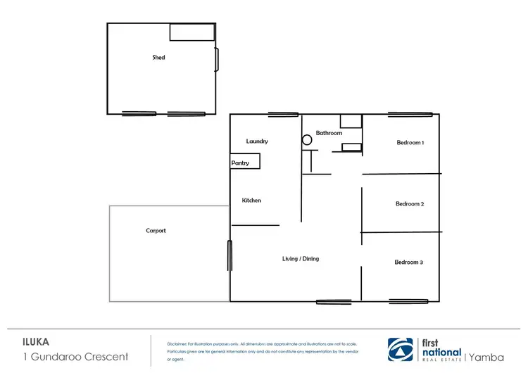Floorplan of Homely house listing, 1 Gundaroo Crescent, Iluka NSW 2466