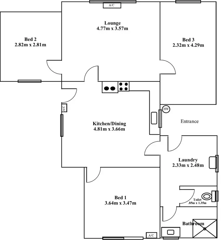 Floorplan of Homely house listing, 3 Highview Road, Ardrossan SA 5571