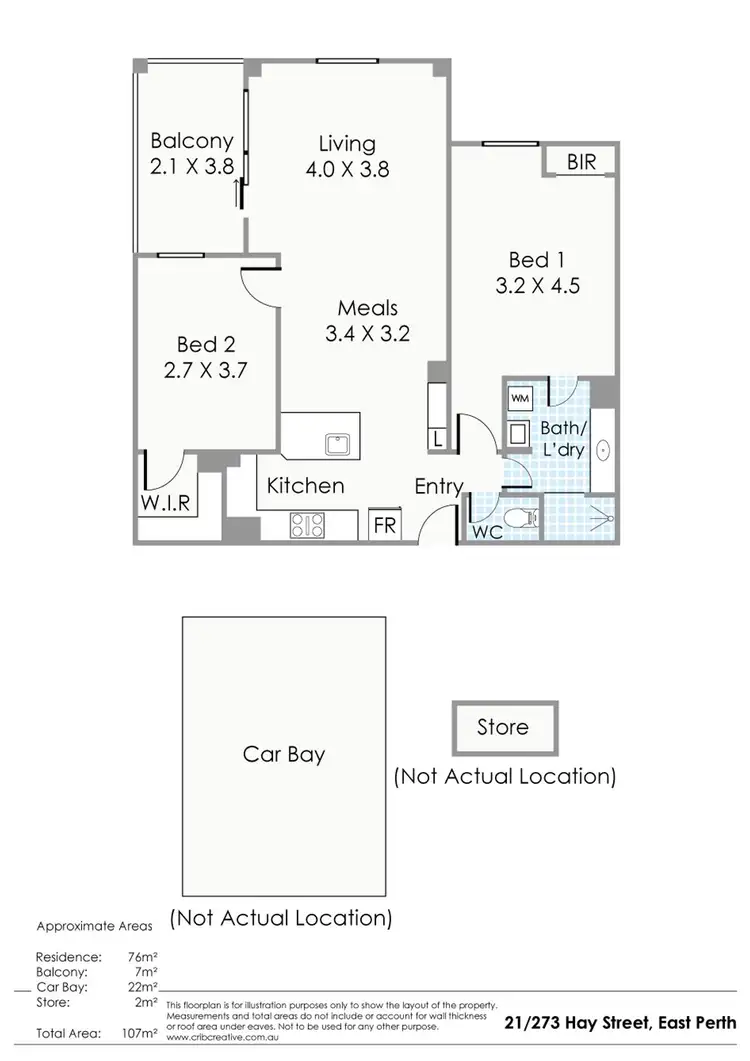 Floorplan of Homely apartment listing, 21/273 Hay Street, East Perth WA 6004