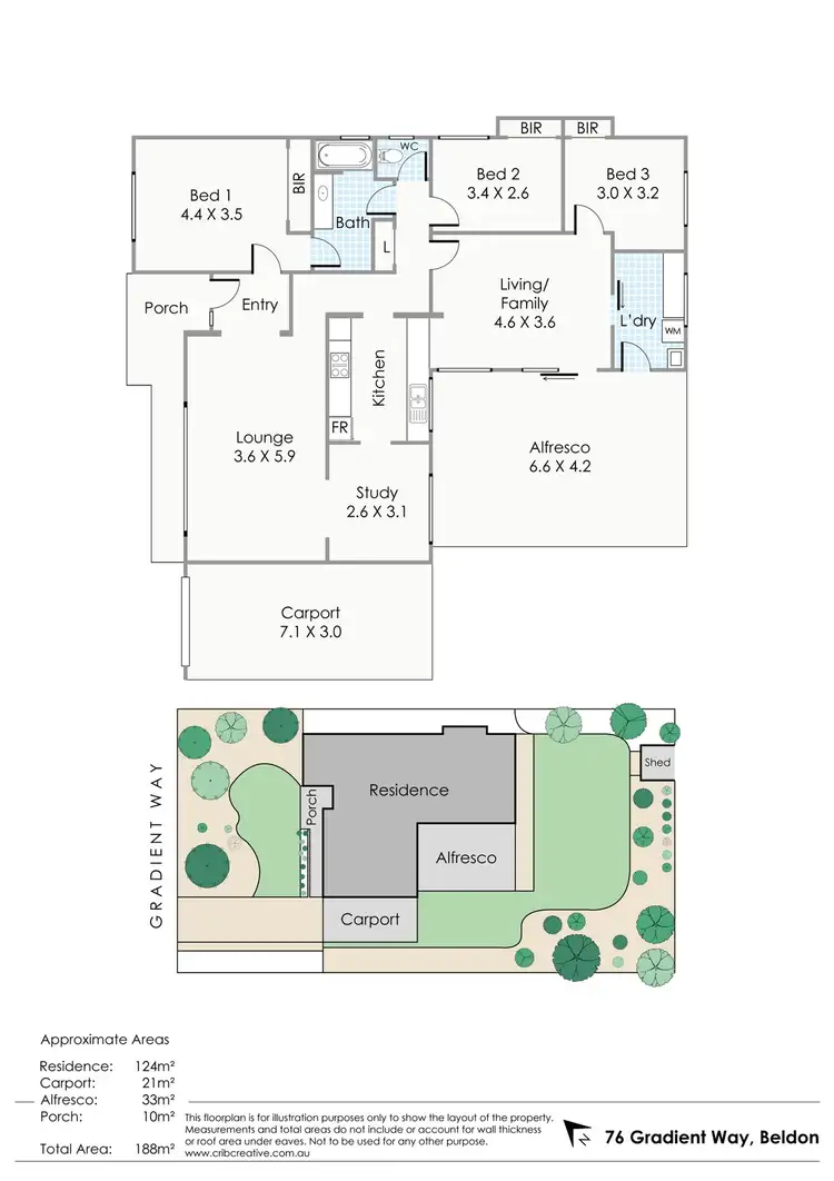 Floorplan of Homely house listing, 76 Gradient Way, Beldon WA 6027