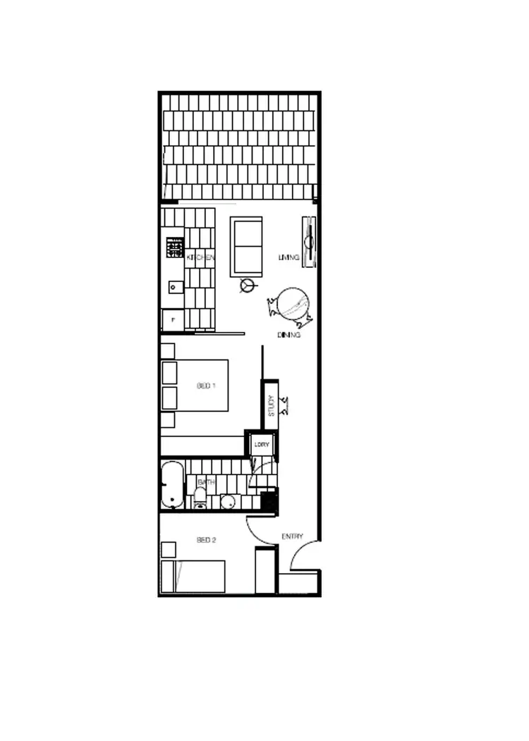 Floorplan of Homely apartment listing, 851/18 Mount Alexander Road, Travancore VIC 3032