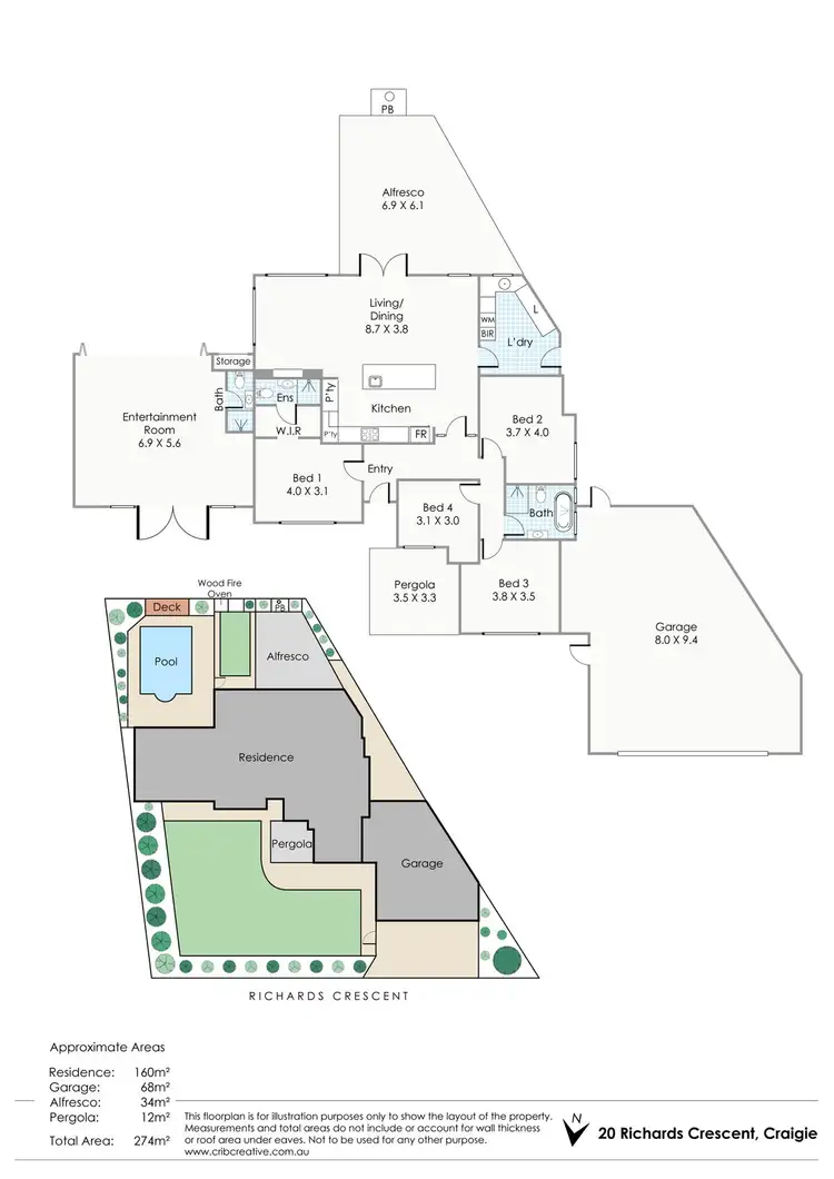 Floorplan of Homely house listing, 20 Richards Crescent, Craigie WA 6025