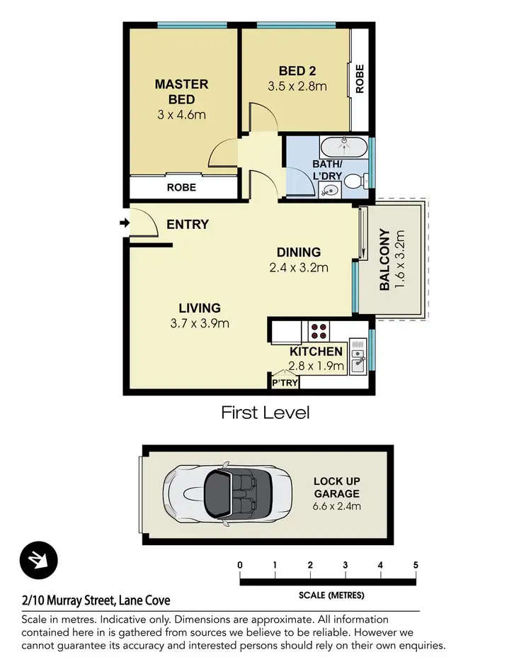 Floorplan of Homely apartment listing, 2/10 Murray Street, Lane Cove NSW 2066