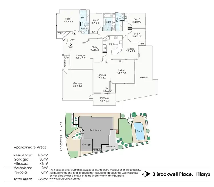 Floorplan of Homely house listing, 3 Brockwell Place, Hillarys WA 6025