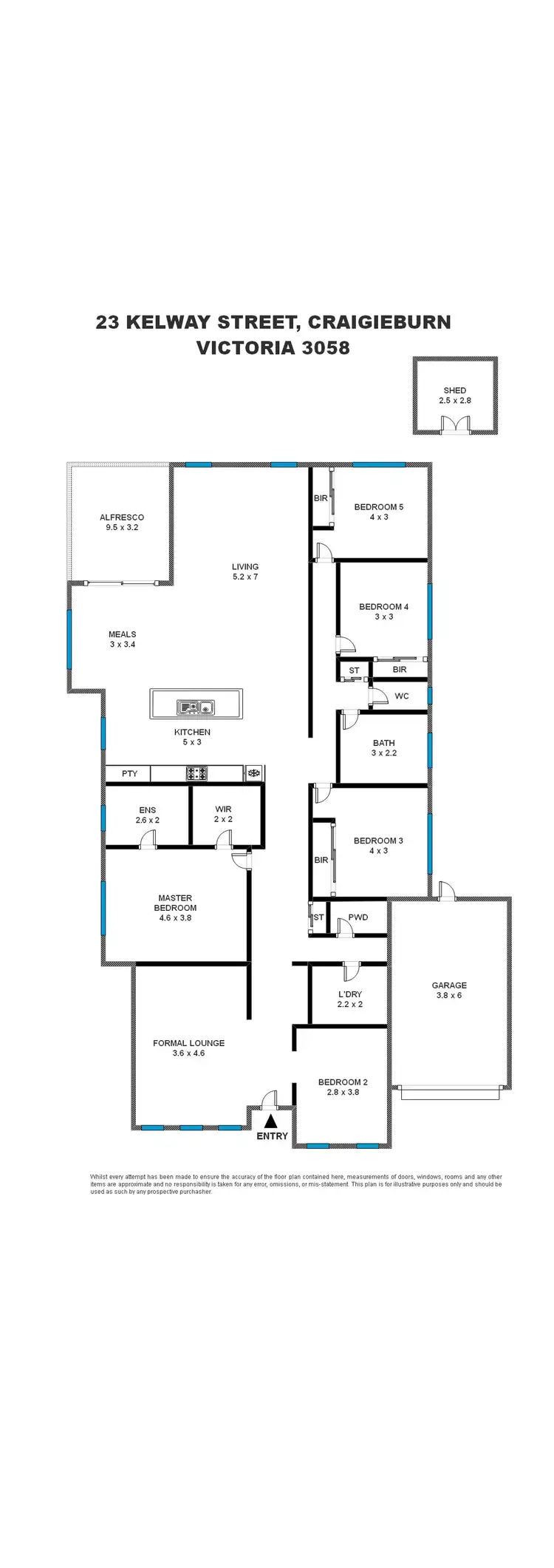 Floorplan of Homely house listing, 23 Kelway Street, Craigieburn VIC 3064