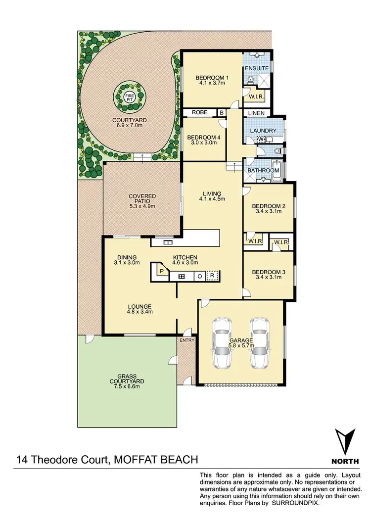 Floorplan of Homely house listing, 14 Theodore Court, Moffat Beach QLD 4551