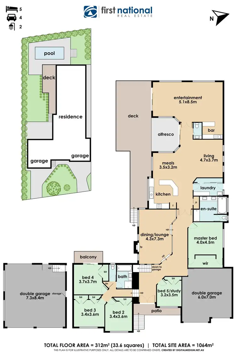 Floorplan of Homely house listing, 5 Higinbotham Rise, Berwick VIC 3806