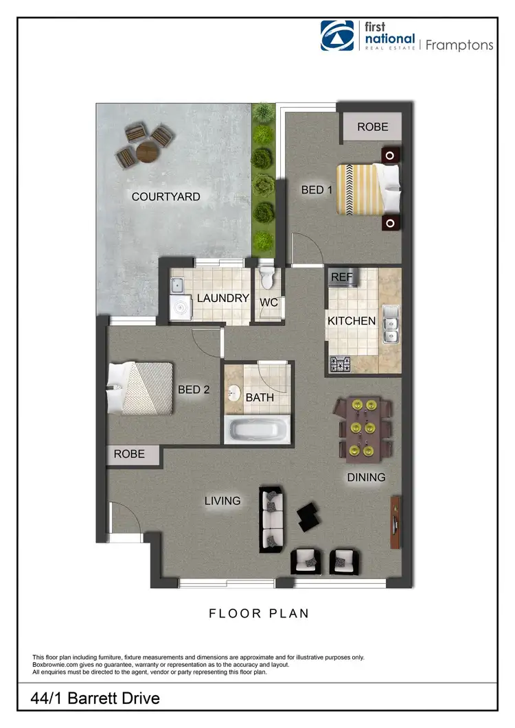 Floorplan of Homely unit listing, 44 Floreat Village (15/1 Barrett Drive), Desert Springs NT 870