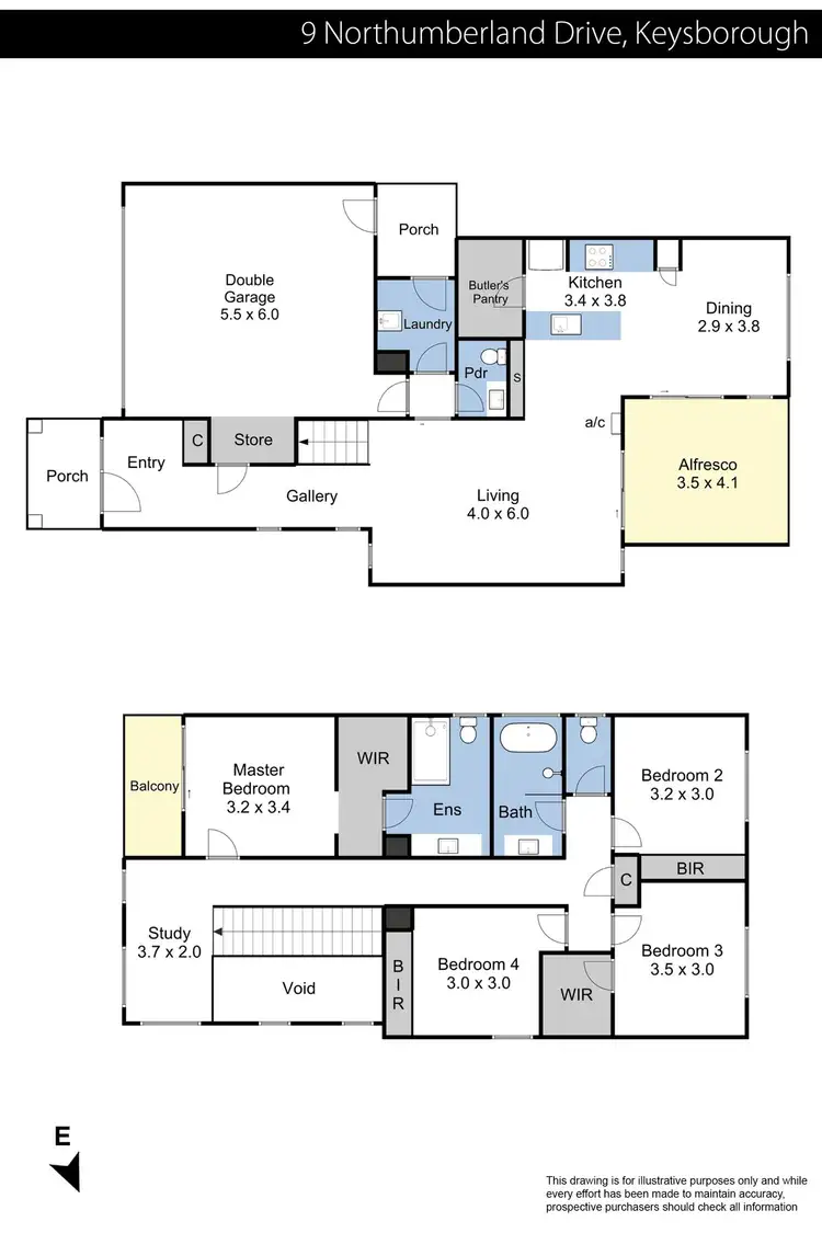 Floorplan of Homely townhouse listing, 9 Northumberland Drive, Keysborough VIC 3173