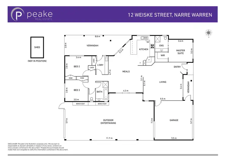 Floorplan of Homely house listing, 12 Weiske Street, Narre Warren VIC 3805
