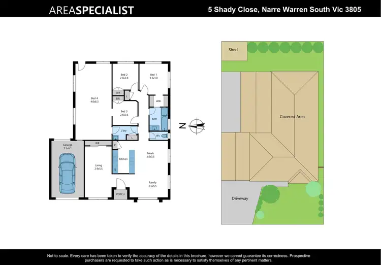 Floorplan of Homely house listing, 5 Shady Close, Narre Warren South VIC 3805