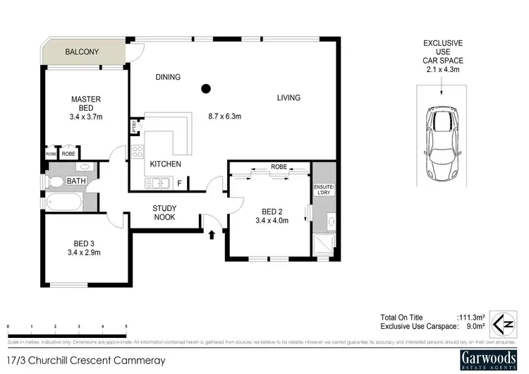Floorplan of Homely apartment listing, 17/3 Churchill Crescent, Cammeray NSW 2062
