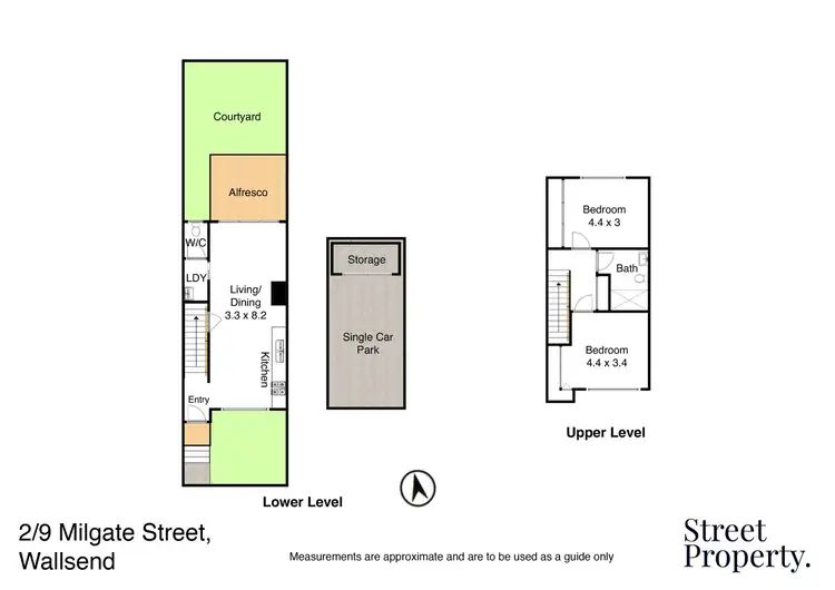 Floorplan of Homely townhouse listing, 2/9 Milgate Street, Wallsend NSW 2287