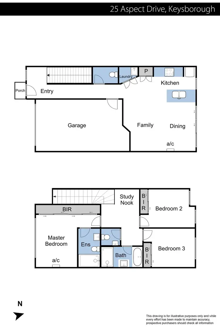 Floorplan of Homely townhouse listing, 25 Aspect Drive, Keysborough VIC 3173