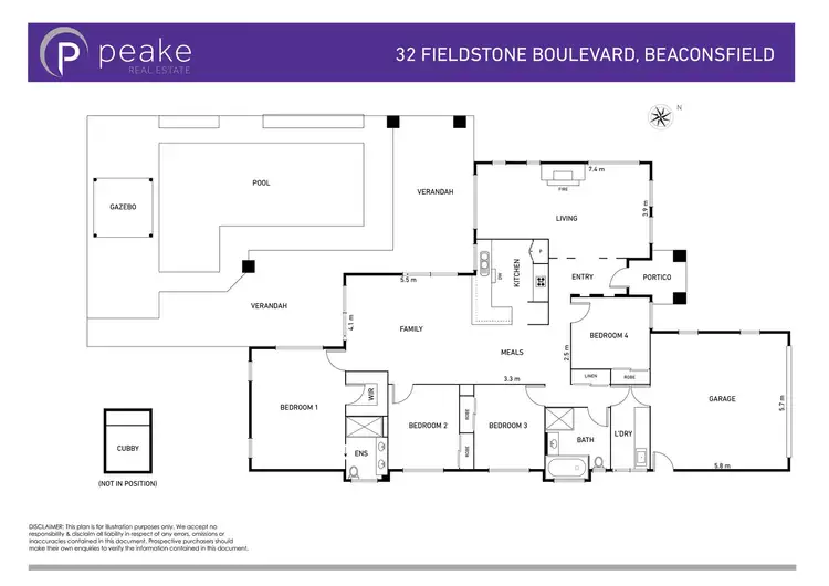 Floorplan of Homely house listing, 32 Fieldstone Boulevard, Beaconsfield VIC 3807