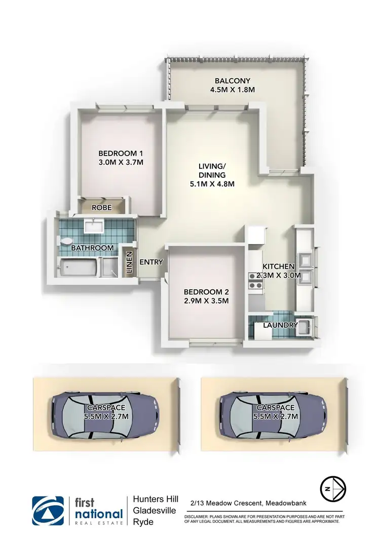 Floorplan of Homely apartment listing, 2/13 Meadow Crescent, Meadowbank NSW 2114
