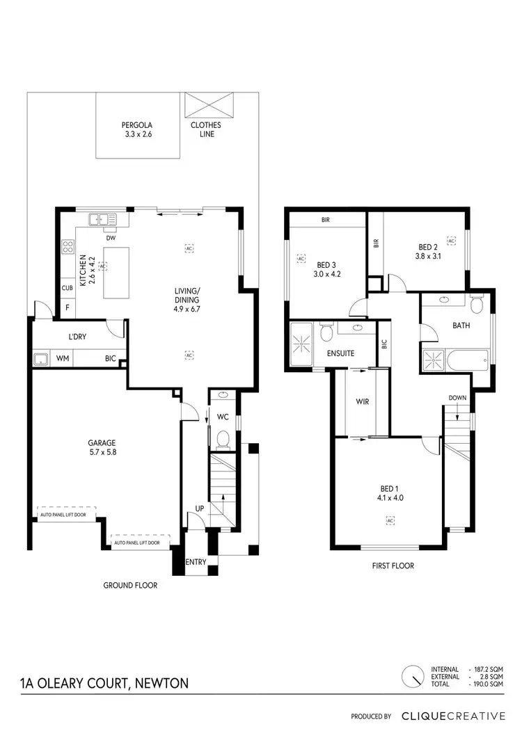 Floorplan of Homely house listing, 1A O'Leary Court, Newton SA 5074