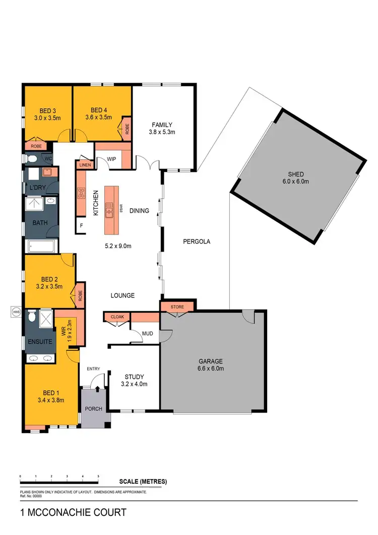 Floorplan of Homely house listing, 1 McConnachie Court, Ascot VIC 3551