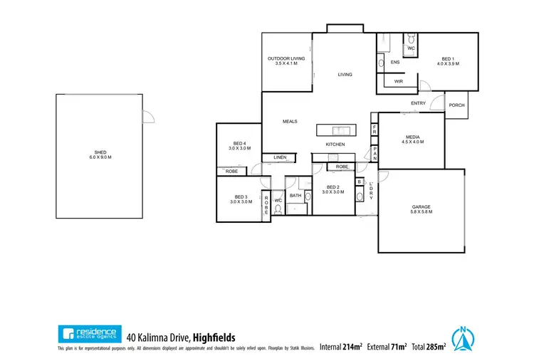 Floorplan of Homely house listing, 40 Kalimna Drive, Kleinton QLD 4352