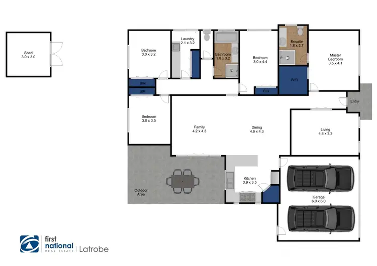 Floorplan of Homely house listing, 39 Christian Rise, Traralgon VIC 3844