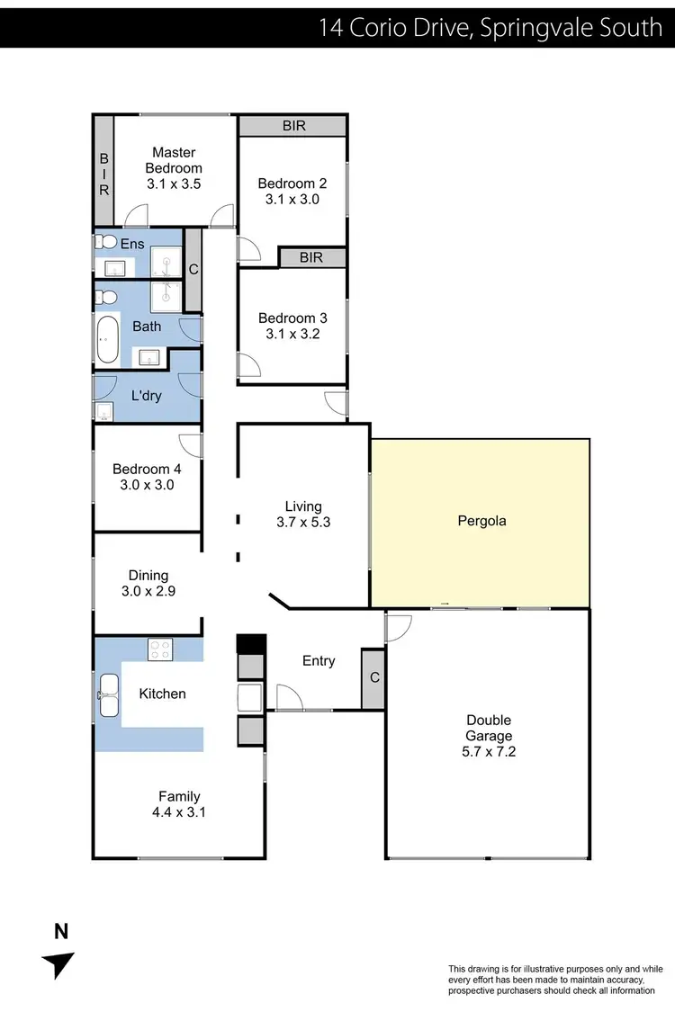 Floorplan of Homely house listing, 14 Corio Drive, Springvale South VIC 3172