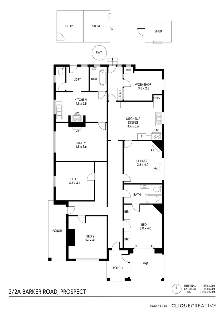 Floorplan of Homely house listing, 2-2A Barker Road, Prospect SA 5082