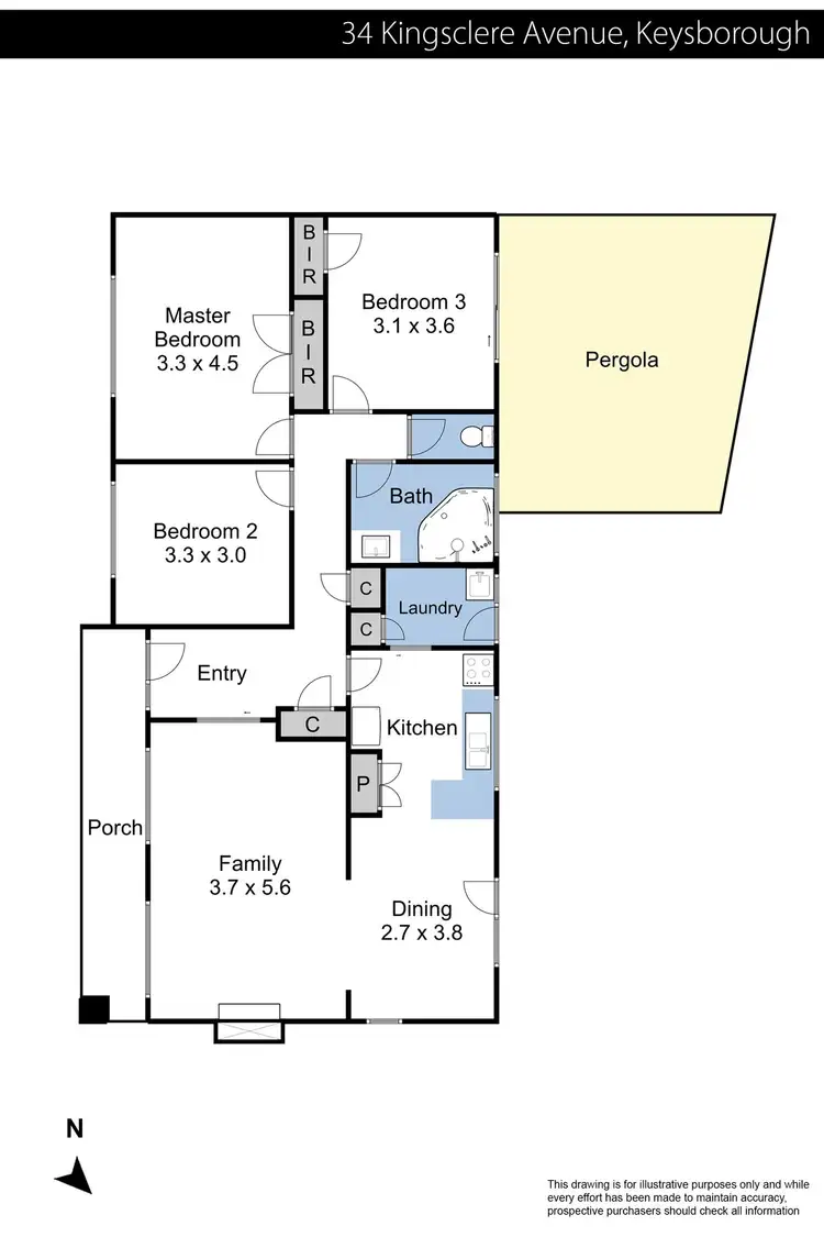 Floorplan of Homely house listing, 34 Kingsclere Avenue, Keysborough VIC 3173