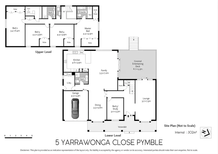 Floorplan of Homely house listing, 5 Yarrawonga Close, Pymble NSW 2073