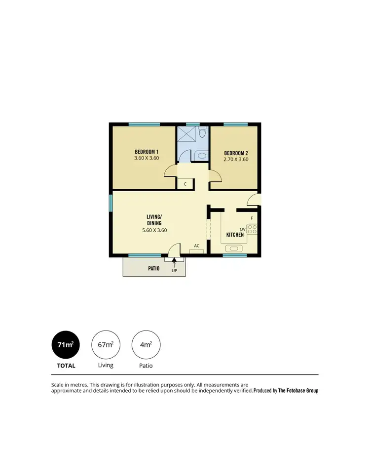 Floorplan of Homely unit listing, 3/6 Ferguson Street, Glenelg North SA 5045
