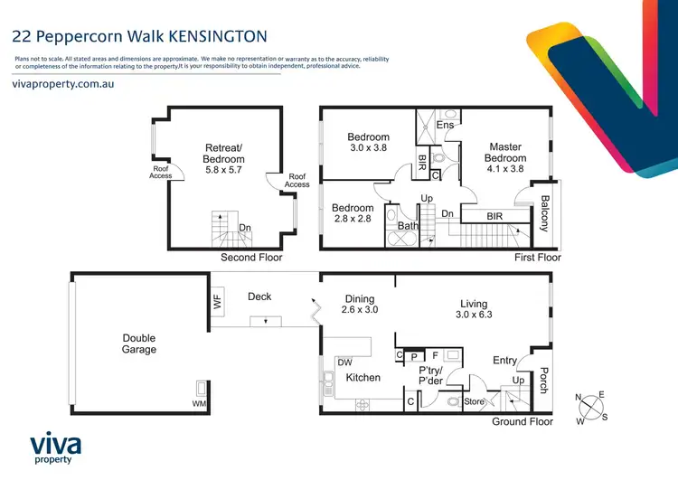 Floorplan of Homely house listing, 22 Peppercorn Walk, Kensington VIC 3031