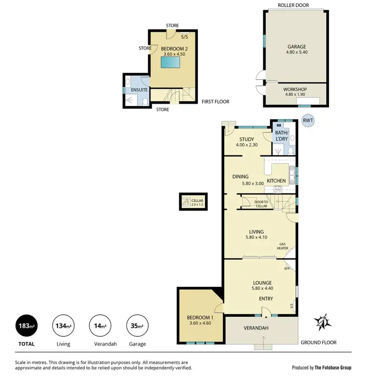 Floorplan of Homely house listing, 1 Saltram Road, Glenelg SA 5045
