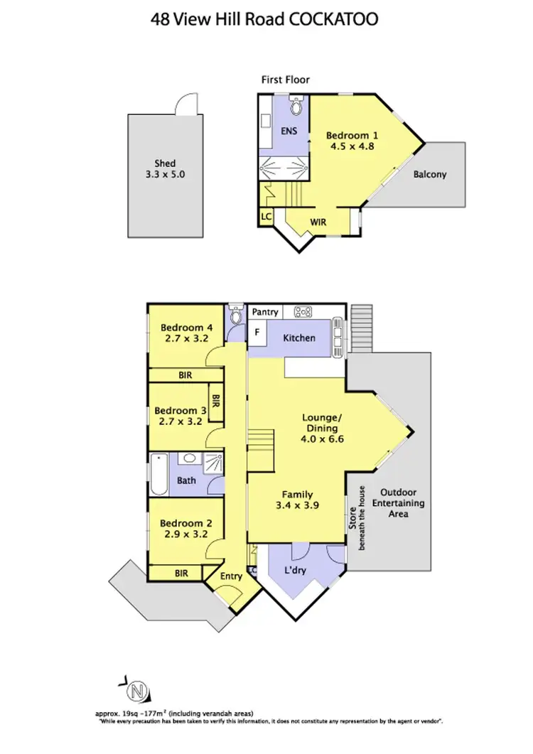 Floorplan of Homely house listing, 48 View Hill Road, Cockatoo VIC 3781