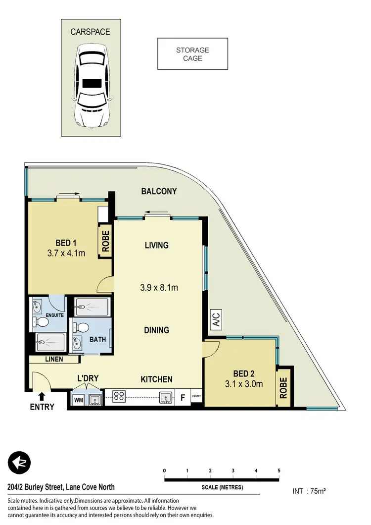 Floorplan of Homely apartment listing, 204/2 Burley Street, Lane Cove NSW 2066