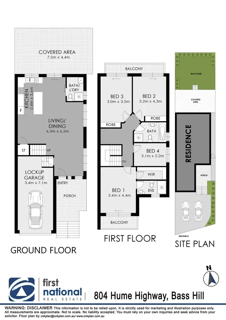 Floorplan of Homely semi-detached listing, 804 Hume Highway, Bass Hill NSW 2197