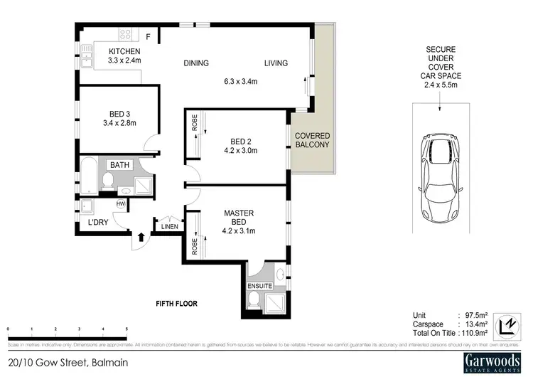 Floorplan of Homely apartment listing, 20/10 Gow Street, Balmain NSW 2041