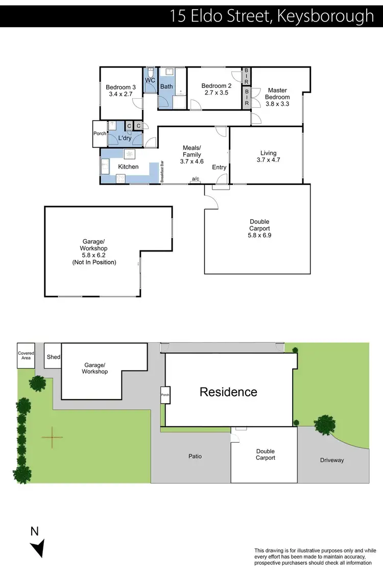 Floorplan of Homely house listing, 15 Eldo Street, Keysborough VIC 3173
