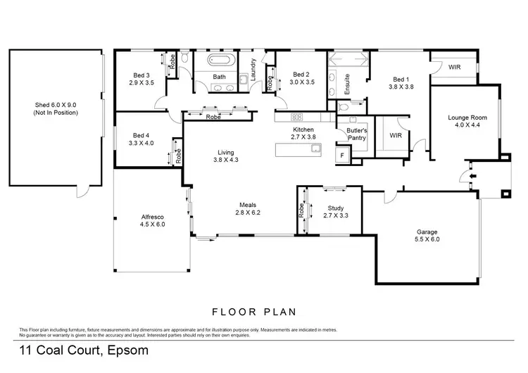Floorplan of Homely house listing, 11 Coal Court, Epsom VIC 3551
