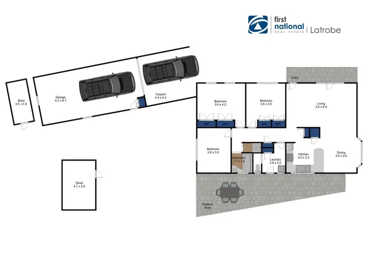 Floorplan of Homely house listing, 20 Heather Grove, Traralgon VIC 3844
